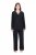 Ulla Popken 823030 Pyjama mit Hemdkragen Schwarz - Pyjama/Loungewear - 