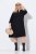 Ulla Popken 823290 Midikleid mit V-Ausschnitt Schwarz - Midikleider - Midikleider für Damen in großen Größen