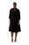 Ulla Popken 823290 Midikleid mit V-Ausschnitt Schwarz - Midikleider - Midikleider für Damen in großen Größen