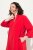 Ulla Popken 823290 Kleid in A-Linie mit Taschen Rot - Midikleider - Midikleider für Damen in großen Größen
