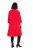 Ulla Popken 823290 Kleid in A-Linie mit Taschen Rot - Midikleider - Midikleider für Damen in großen Größen