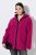 Ulla Popken 823371 Teddyjacke mit Kapuze und gesteppten Taschen Fuchsia - Fleecekleidung - 