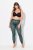 Ulla Popken 823383 Gepunktete Strumpfleggings Oliv - Strumpfhosen & Socken - 