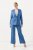 Ulla Popken 826163 Weite Anzughose Denimblau - Stoffhosen - Weite Stoffhosen für Damen in großen Größen