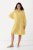 Ulla Popken 827653 Gestreiftes Kleid Gelb - Midikleider - Midikleider für Damen in großen Größen