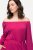 Ulla Popken 827740 Jerseykleid mit 3/4-Ärmeln Rosa - Midikleider - Midikleider für Damen in großen Größen