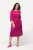 Ulla Popken 827740 Jerseykleid mit 3/4-Ärmeln Rosa - Midikleider - Midikleider für Damen in großen Größen