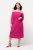 Ulla Popken 827740 Jerseykleid mit 3/4-Ärmeln Rosa - Midikleider - Midikleider für Damen in großen Größen