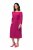 Ulla Popken 827740 Jerseykleid mit 3/4-Ärmeln Rosa - Midikleider - Midikleider für Damen in großen Größen