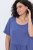 Ulla Popken 827920 Kurzärmliges Jerseykleid Blau - Jerseykleider - 