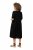 Ulla Popken 829837 Kurzärmliges Kleid aus Leinenmix Schwarz - Sommerkleider - Sommerkleider in großen Größen