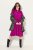 Ulla Popken 830615 Langärmliges Kleid mit Volants Flieder - Midikleider - Midikleider für Damen in großen Größen