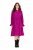 Ulla Popken 830615 Langärmliges Kleid mit Volants Flieder - Midikleider - Midikleider für Damen in großen Größen
