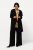 Ulla Popken 830749 Offener plissierter Blazer mit breitem Revers Schwarz - Blazer - Blazer in großen Größen für Damen