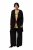 Ulla Popken 830749 Offener plissierter Blazer mit breitem Revers Schwarz - Blazer - Blazer in großen Größen für Damen