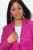 Ulla Popken 830767 Blazer in Crash-Optik Magenta - Blazer - Blazer in großen Größen für Damen