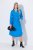 Ulla Popken 831004 Langärmliges Midikleid mit V-Ausschnitt Königsblau - Midikleider - Midikleider für Damen in großen Größen