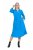 Ulla Popken 831004 Langärmliges Midikleid mit V-Ausschnitt Königsblau - Midikleider - Midikleider für Damen in großen Größen