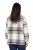 Ulla Popken 831641 Karierte Hemdjacke aus Wollmix Anthrazit - Jacken - Damenjacken in großen Größen
