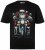 Men+ 148 T-Shirt Bauchfit Weihnachtsmann auf Motorrad Schwarz - Herren-T-shirts - Herren-T-Shirts in großen Größen