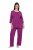 Ulla Popken 833660 Pyjama Violett - Pyjama/Loungewear - 