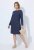 Ulla Popken 834371 Gestreiftes Sweatkleid Dunkelblau - Sweatkleider - 