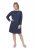 Ulla Popken 834371 Gestreiftes Sweatkleid Dunkelblau - Sweatkleider - 