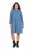 Ulla Popken 834536 Sweatkleid mit Kapuze Denimblau - Sweatkleider - 