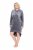 Ulla Popken 834550 Langärmliges Kleid mit Kapuze Anthrazit - Sweatkleider - 