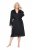 Ulla Popken 834837 Kimono-Bademantel mit Spitze Schwarz - Morgenmäntel & Bademäntel - 