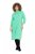 Ulla Popken 835720 Strickkleid in A-Linie mit 3/4-Ärmeln Petrol - Strickkleider - 