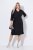Ulla Popken 836514 Midikleid mit 3/4-Ärmeln Schwarz - Midikleider - Midikleider für Damen in großen Größen