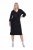 Ulla Popken 836514 Midikleid mit 3/4-Ärmeln Schwarz - Midikleider - Midikleider für Damen in großen Größen