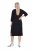 Ulla Popken 836514 Midikleid mit 3/4-Ärmeln Schwarz - Midikleider - Midikleider für Damen in großen Größen