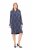 Ulla Popken 837069 Geblümtes Kleid Dunkelblau - Midikleider - Midikleider für Damen in großen Größen