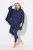 Ulla Popken 837190 Lounge-Poncho mit Kapuze Dunkellila - Pyjama/Loungewear - 