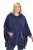 Ulla Popken 837190 Lounge-Poncho mit Kapuze Dunkellila - Pyjama/Loungewear - 