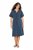 Ulla Popken 837403 Kurzärmliges Jerseykleid Dunkelblau - Jerseykleider - 