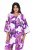 Ulla Popken 838105 Offene Jacke zum Binden Violett - Strickjacken - Damen-Cardigans in großen Größen
