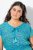 Ulla Popken 838483 Kleid mit Animal-Print Türkis - Sommerkleider - Sommerkleider in großen Größen