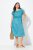 Ulla Popken 838483 Kleid mit Animal-Print Türkis - Sommerkleider - Sommerkleider in großen Größen