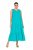 Ulla Popken 839135 Ärmelloses Maxikleid Türkis - Maxikleider - Maxikleider in großen Größen