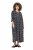 Ulla Popken 839518 Kleid mit Animal-Print und 3/4-Ärmeln Anthrazit - Maxikleider - Maxikleider in großen Größen