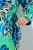 Ulla Popken 840024 Regenjacke mit Animal-Print Mintgrün - Regenkleidung - 
