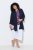 Ulla Popken 840210 Cardigan Dunkelblau - Strickjacken - Damen-Cardigans in großen Größen