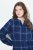 Ulla Popken 840929 Kariertes Kleid Dunkelblau - Midikleider - Midikleider für Damen in großen Größen