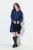 Ulla Popken 840929 Kariertes Kleid Dunkelblau - Midikleider - Midikleider für Damen in großen Größen