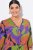 Ulla Popken 841034 Gemustertes Kleid mit 3/4-Ärmeln Dunkelblau - Maxikleider - Maxikleider in großen Größen