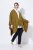 Ulla Popken 841117 Oversize-Strickponcho mit Strasssteinen Oliv - Ponchos & Capes - 