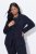 Ulla Popken 841163 Jerseyblazer aus Jacquard Dunkelblau - Blazer - Blazer in großen Größen für Damen